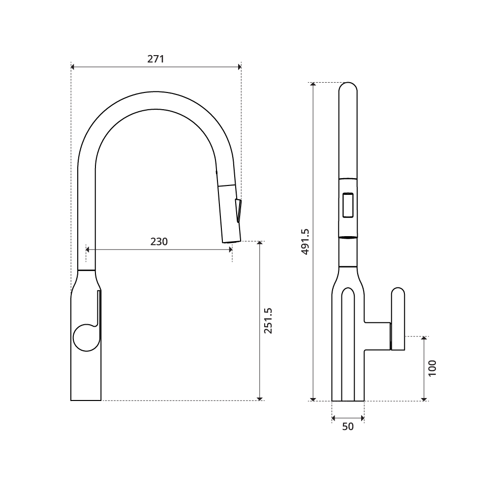 Harlyn Ives technical drawing — dimensions