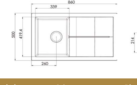 Rocklite Milton technical drawing — dimensions