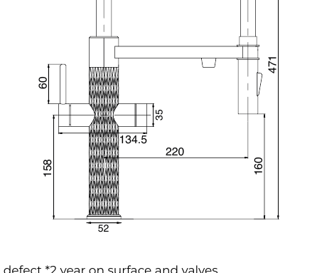 Harlyn Trelyn Trelyn Flex LED technical drawing — dimensions
